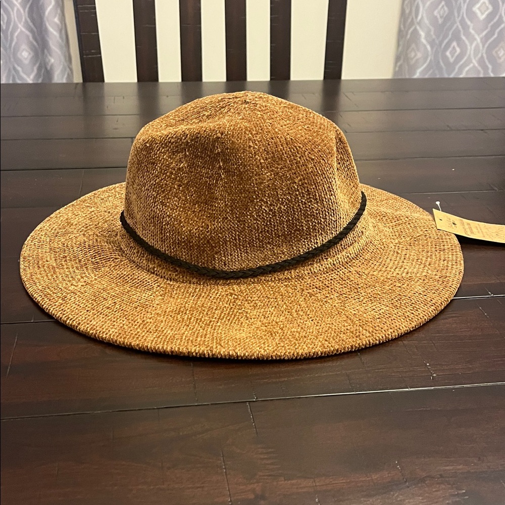 Britt’s Knits Getaway Foldable Panama Bucket Hat Packable Chenille Chestnut OS - Picture 12 of 13